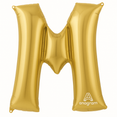 Metallic Gold Letter M Foil Balloon